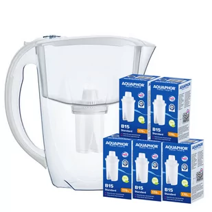 Dzbanek filtrujący Aquaphor Ideal 2,8L Biały + 5 wkładów B100-15 - Dzbanki filtrujące - miniaturka - grafika 1