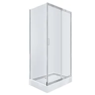 Kabiny prysznicowe - Kabina prysznicowa NAMELESS Durasan 100x70 chrom prostokątna z brodzikiem zestaw 1szt. - miniaturka - grafika 1