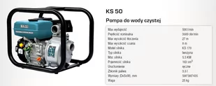 Pompa spalinowa KÖNNER & SÖHNEN , 500 l/min, 2" KS50 - Pompy wodne - miniaturka - grafika 1