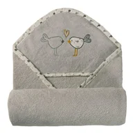 Okrycia kąpielowe dla dzieci - Babymatex Maxi Plus Birds okrycie kąpielowe dla niemowląt 100x100cm szary - miniaturka - grafika 1
