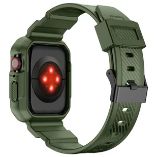 Kingxbar CYF537 2w1 pancerne etui Apple Watch SE, 8, 7, 6, 5, 4, 3, 2, 1 (45, 44, 42 mm) z paskiem zielone - Akcesoria do smartwatchy - miniaturka - grafika 7
