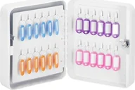 Zawieszki - Springos Skrzynka na klucze z 48 zawieszkami, metalowy sejf, kasetka biała UNIWERSALNY - miniaturka - grafika 1