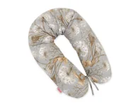 Poduszki do karmienia - Poduszka ciążowa Longer dla kobiet w ciąży do spania - Dmuchawce na szarości - miniaturka - grafika 1