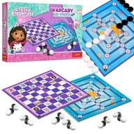 Gry planszowe - Koci Domek Gabi Gra planszowa, rodzinna dla dzieci 2w1, warcaby i młynek Trefl 6+ - miniaturka - grafika 1