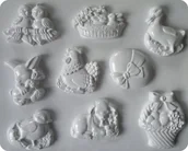 Akcesoria rzeźbiarskie - Forma do odlewów gipsu, motywy wielkanocne, 8 elementów - miniaturka - grafika 1
