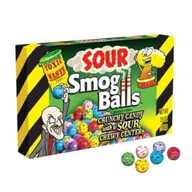 Cukierki - Toxic Waste Smog Balls Kwaśne chrupiące cukierki z miękkim środkiem o smakach owocowych 85 g - miniaturka - grafika 1