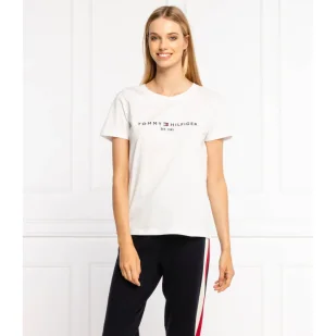 Tommy Hilfiger T-shirt | Regular Fit - Koszulki i topy damskie - miniaturka - grafika 1