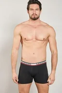 Majtki męskie - Bokserki męskie bawełniane czarne (2pack) w sportowym stylu Kappa K1214 - miniaturka - grafika 1