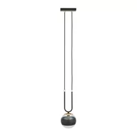 Lampy sufitowe - Emibig Glam lampa wisząca 1-punktowa czarna/stripe 1113/1 - miniaturka - grafika 1