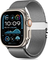Akcesoria do smartwatchy - Braders Opaska Bransoleta Milano Apple Watch 6 / 7 / 8 / 9 / 10 / Se / Ultra 1 / 2 44 / 45 / 46 / 49 Mm Srebrny - miniaturka - grafika 1