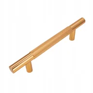 Meble modułowe i akcesoria - Uchwyt meblowy reling ryflowany 96 mm złoty Metalowy uchwyt do szafki - miniaturka - grafika 1