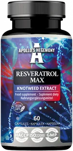 APOLLO'S HEGEMONY RESVERATROL MAX TRANS-RESWERATROL 60 KAPSUŁEK - Suplementy naturalne - miniaturka - grafika 1