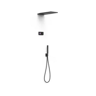 Tres Shower Technology Zestaw prysznicowy podtynkowy termostatyczny elektroniczny z deszczownicą czarny mat 09288551NM - odbiór osobisty: Kraków, Warszawa - Zestawy prysznicowe - miniaturka - grafika 1
