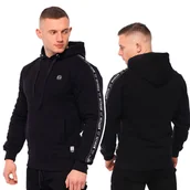 Bluzy męskie - Bluza Męska Z Kapturem Octagon Stripe Black R. Xl - miniaturka - grafika 1