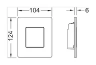 Przyciski spłukujące - Tece Solid Przycisk spłukujący do pisuaru stal nierdzewna szczotkowana anti-fingerprint 9242434 - odbiór osobisty: Kraków, Warszawa - miniaturka - grafika 1