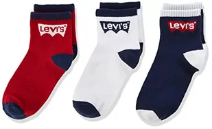 Levi's Kids Luźne skarpety chłopięce Batwing Mid Cut 3pk, Dress Blues, 24 Miesiące - Skarpetki damskie - miniaturka - grafika 1