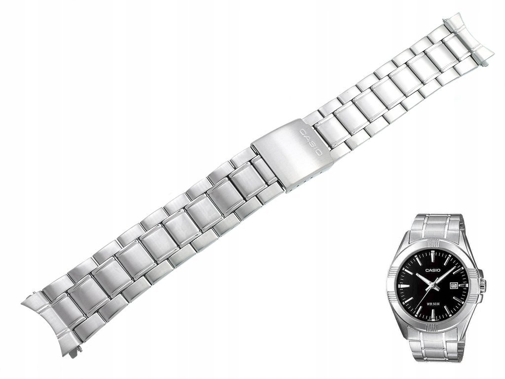 Bransoleta Casio MTP-1308 stalowa plus maskownice i teleskopy