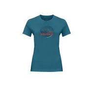 Koszulki i topy damskie - Damska Koszulka z krótkim rękawem JACK WOLFSKIN HIKING S/S GRAPHIC T W 1808941-1395 – Turkusowy - miniaturka - grafika 1