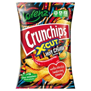 Crunchips X-Cut Chipsy ziemniaczane o smaku chilii 130 g - Chipsy - miniaturka - grafika 1