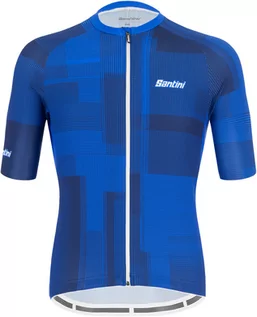 Koszulki rowerowe - Santini Karma Kinetic Shortsleeve Jersey Men, niebieski XXL 2022 Koszulki kolarskie - grafika 1