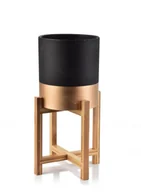 Kwietniki - Kwietnik z osłonką Ava Simple Gold 40 cm - miniaturka - grafika 1