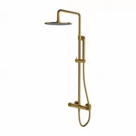Zestawy prysznicowe - Omnires CT8044GLB CT8044GLB CONTOUR termostatyczny system prysznicowy natynkowy z$816oty szczotkowany - miniaturka - grafika 1