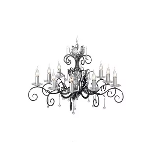 Elstead Lighting Amarilli 10Lt Chandelier Black/Silver AML10 BLK/SILVER Elstead lampa wisząca stylowa świecznikowa AML10 BLK/SILVER) - Lampy sufitowe - miniaturka - grafika 1