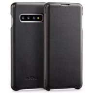 Etui i futerały do telefonów - moVear moVear Etui do Samsun Galaxy S10+ (Plus) | Skóra Nappa | Czarna | Ekskluzywny pokrowiec flipSide S | G975 SG10PS0S0BKSBK - miniaturka - grafika 1