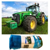 Koce i narzuty dla dzieci - Koc Polarowy kocyk dziecięcy TRAKTOR 100x140 cm - miniaturka - grafika 1