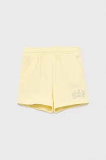 Spodnie i spodenki dla dziewczynek - GAP szorty dziecięce kolor żółty wzorzyste - Gap - grafika 1