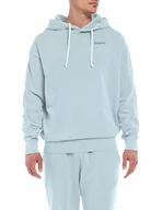 Bluzy męskie - Replay Męska bluza z kapturem, M6158, 109 Light Blue, XXL, 109 jasnoniebieski, XXL - miniaturka - grafika 1