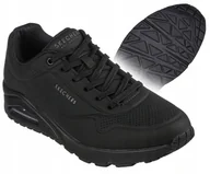 Buty sportowe męskie - Buty sportowe męskie Skechers Uno Air czarne treningowe na co dzień - miniaturka - grafika 1