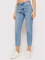Spodnie damskie - Vero Moda Jeansy Brenda 10247009 Niebieski Straight Fit - miniaturka - grafika 1
