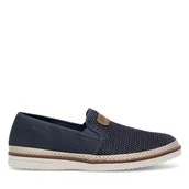 Espadryle męskie - Espadryle Rieker B2366-14 Niebieski - miniaturka - grafika 1