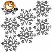 Obrusy i serwetki - Podstawka pod kubek filcowa szara płatek śniegu zestaw 6 szt. 13,5 cm kod: O-710828   - miniaturka - grafika 1