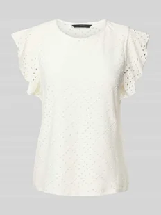 T-shirt o kroju regular fit z haftem angielskim model ‘TASSA’ - Koszulki i topy damskie - miniaturka - grafika 1