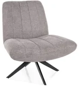 Fotele - FOTEL ELENA BREGO CZARNY MAT STELAŻ/ SZARY 07 - miniaturka - grafika 1