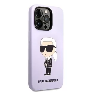 Karl Lagerfeld KLHCP14LSNIKBCU iPhone 14 Pro 6,1" hardcase purpurowy/purple Silicone Ikonik - Etui i futerały do telefonów - miniaturka - grafika 4