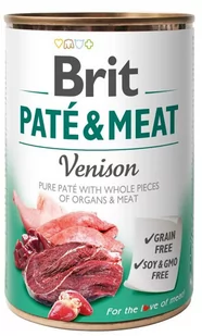 Brit PATE & MEAT VENISON 400g - Mokra karma dla psów - miniaturka - grafika 1