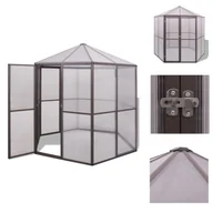 Szklarnie ogrodowe - vidaXL Szklarnia aluminiowa 240×211×232 cm - Szklarnie - miniaturka - grafika 1