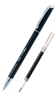 Cienkopisy - Cienkopis Kulkowy Pentel Energel Slim 0,5Mm Czarna Obudowa  + Wkład Czarny Lr5 Komplet - miniaturka - grafika 1
