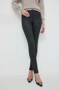 Morgan spodnie damskie kolor czarny dopasowane medium waist - Spodnie damskie - miniaturka - grafika 1