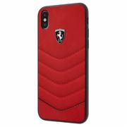Etui i futerały do telefonów - Ferrari Heritage Hardcase - Skórzane etui iPhone X (czerwony) FEHQUHCPXRE - miniaturka - grafika 1