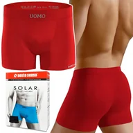 Majtki męskie - BOKSERKI MĘSKIE Sesto Senso BM07 Dopasowane Majtki Szorty Czerwone - S/M - miniaturka - grafika 1