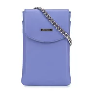 Torebki damskie - Minitorebka skórzana z łańcuszkiem jasny fiolet - miniaturka - grafika 1