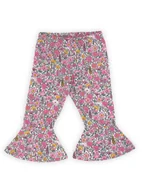 Legginsy - Dziewczęce legginsy dzwony w kwiaty różowe Nicol,r.116 - miniaturka - grafika 1