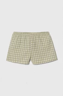 Spodnie i spodenki dla chłopców - Jamiks szorty bawełniane dziecięce kolor zielony - grafika 1