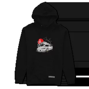 Czarna bluza z kapturem Honda Civic EG6 Pandem-L - Odzież do sportów motorowych - miniaturka - grafika 1