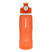 Shakery i bidony sportowe - Safe4sport Składana butelka silikonowa 750 ml duża pomarańczowa - miniaturka - grafika 1
