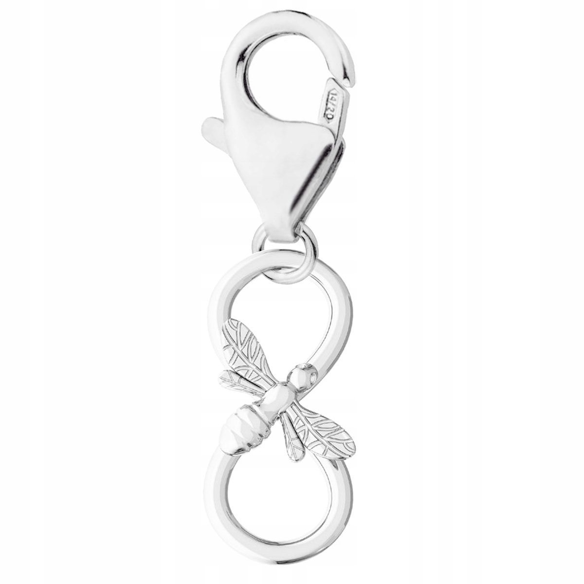 Zawieszka wisząca Pszczoła Nieskończoność srebro